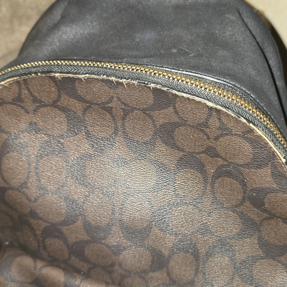 Brown Monogram Coach Backpack - Picture 5 of 7